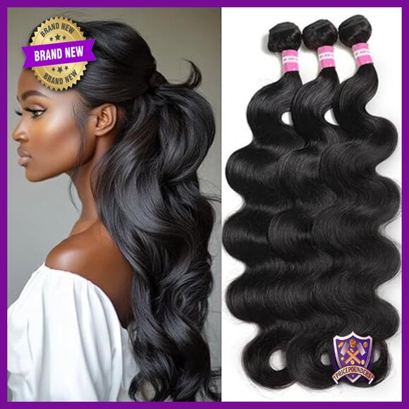 Body Wave Human Hair Extensions 18-22 Inch Brazilian Virgin Hair 3 Bundle Set